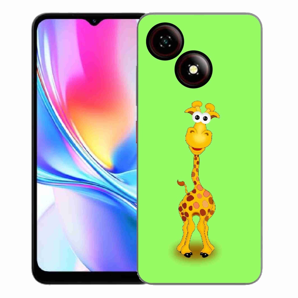 Gélový kryt mmCase na ZTE Blade A35E - kreslená žirafa