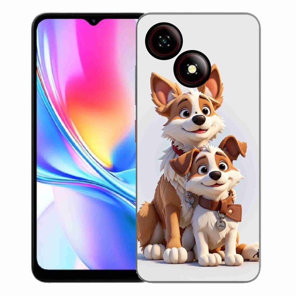 Gélový kryt mmCase na ZTE Blade A35E - kreslenie psy