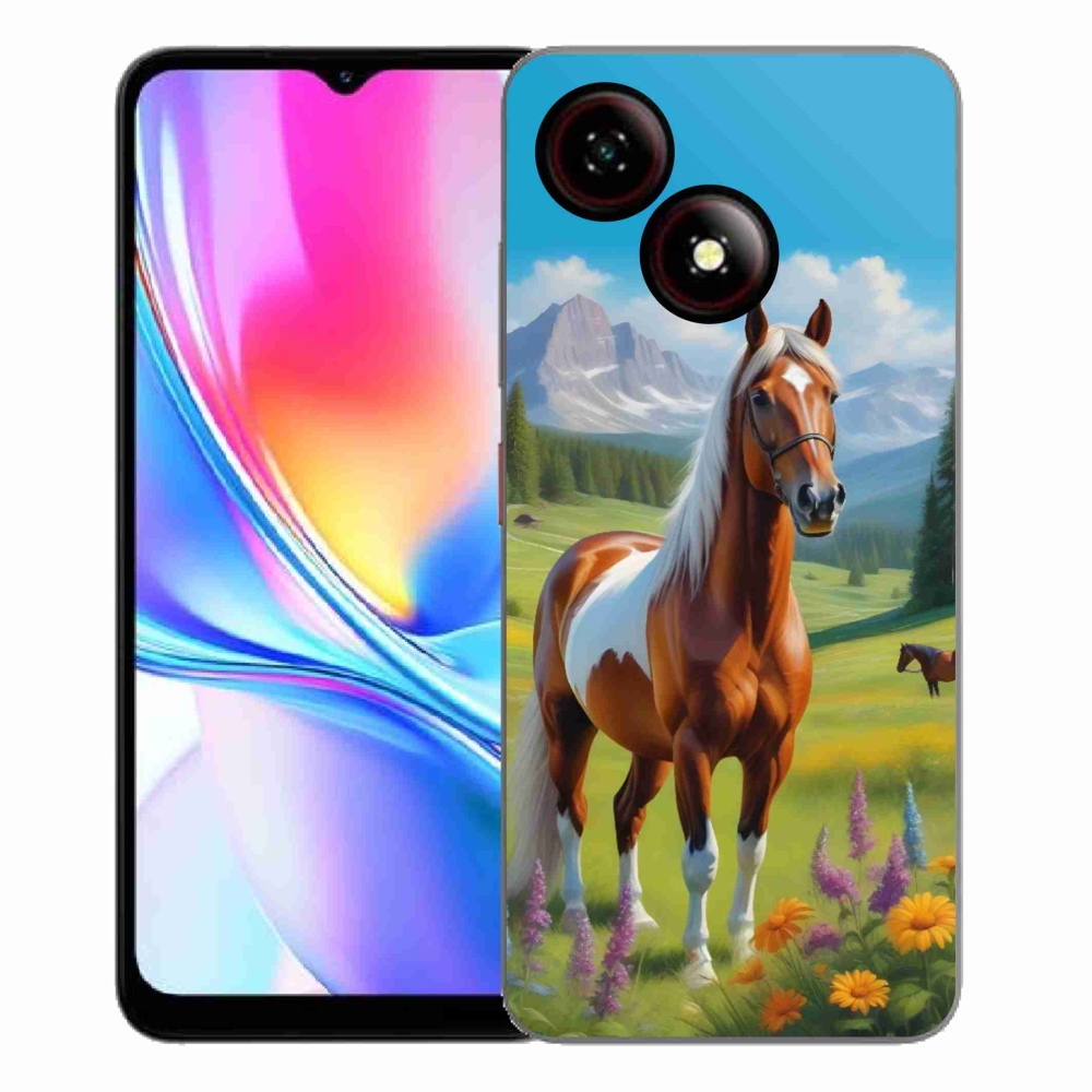 Gélový kryt mmCase na ZTE Blade A35E - kôň na lúke