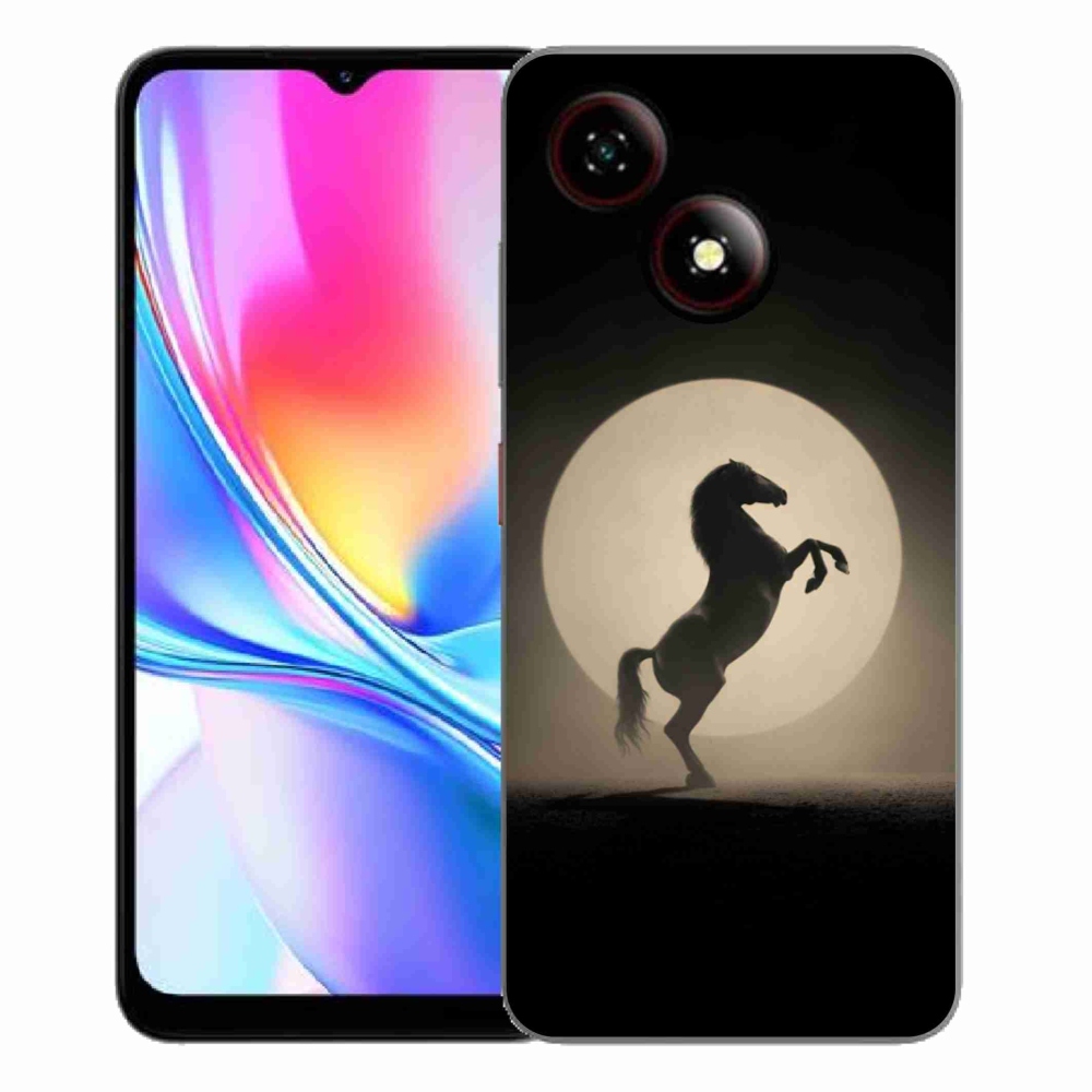 Gélový kryt mmCase na ZTE Blade A35E - kôň v siluete
