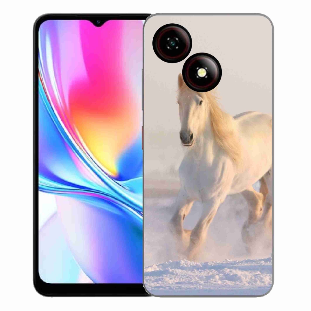 Gélový kryt mmCase na ZTE Blade A35E - kôň v snehu