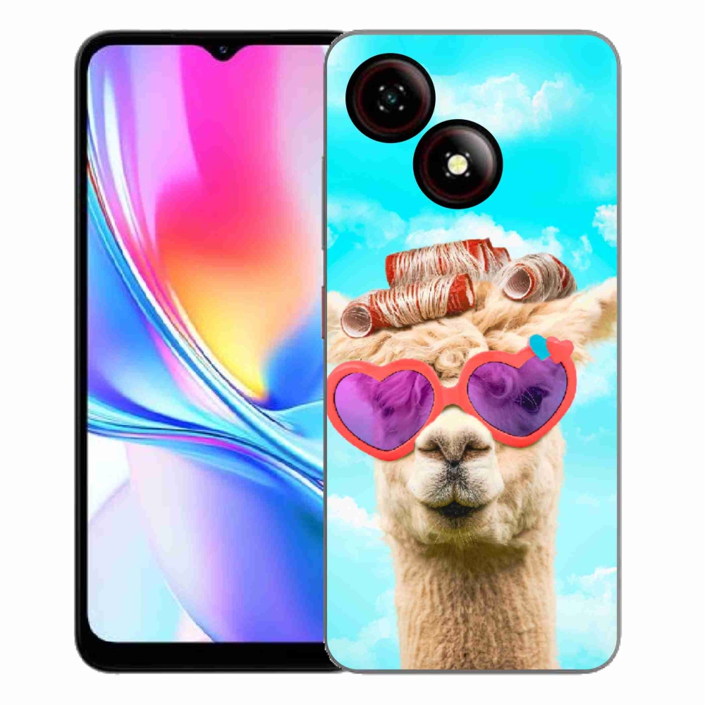 Gélový kryt mmCase na ZTE Blade A35E - lama s okuliarmi