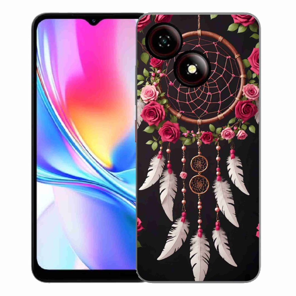 Gélový kryt mmCase na ZTE Blade A35E - lapač snov s ružami