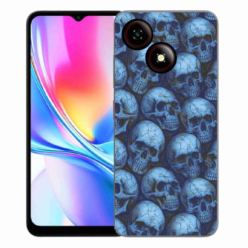 Gélový kryt mmCase na ZTE Blade A35E - lebky