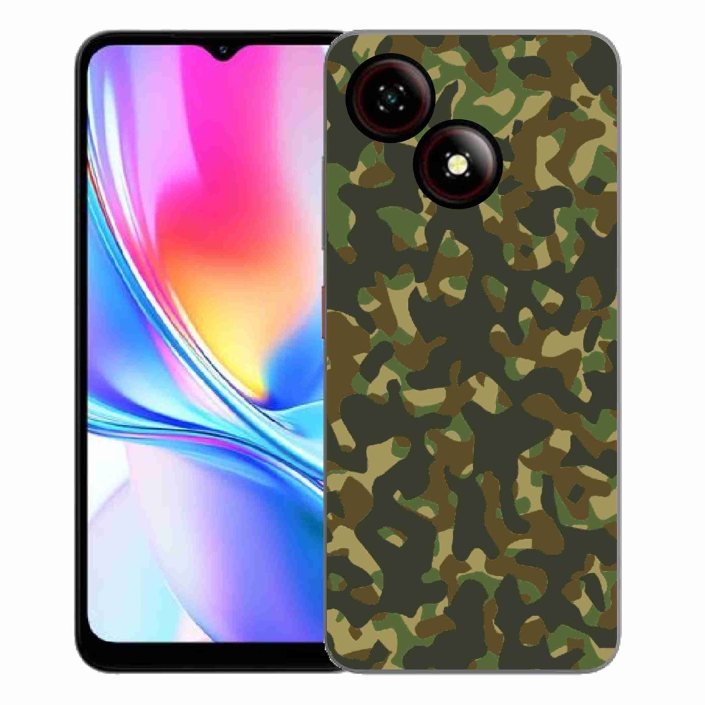 Gélový kryt mmCase na ZTE Blade A35E - maskáčový vzor 1