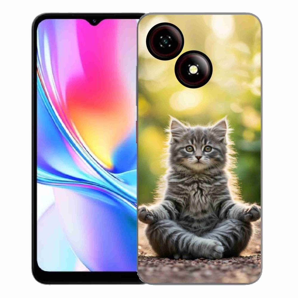 Gélový kryt mmCase na ZTE Blade A35E - meditujúce mačiatko