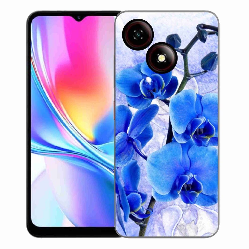 Gélový kryt mmCase na ZTE Blade A35E - modré kvety