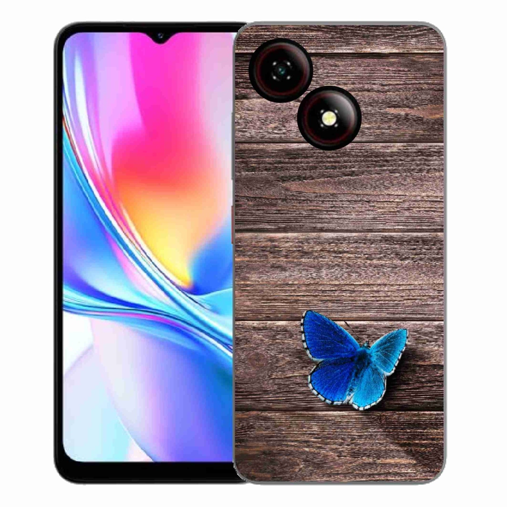 Gélový kryt mmCase na ZTE Blade A35E - modrý motýľ 1