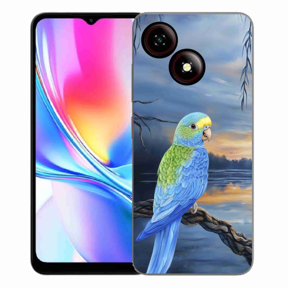 Gélový kryt mmCase na ZTE Blade A35E - modrý papagáj