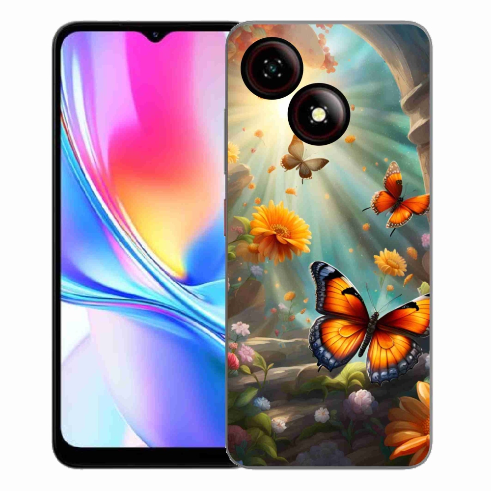 Gélový kryt mmCase na ZTE Blade A35E - motýlia záhrada 2