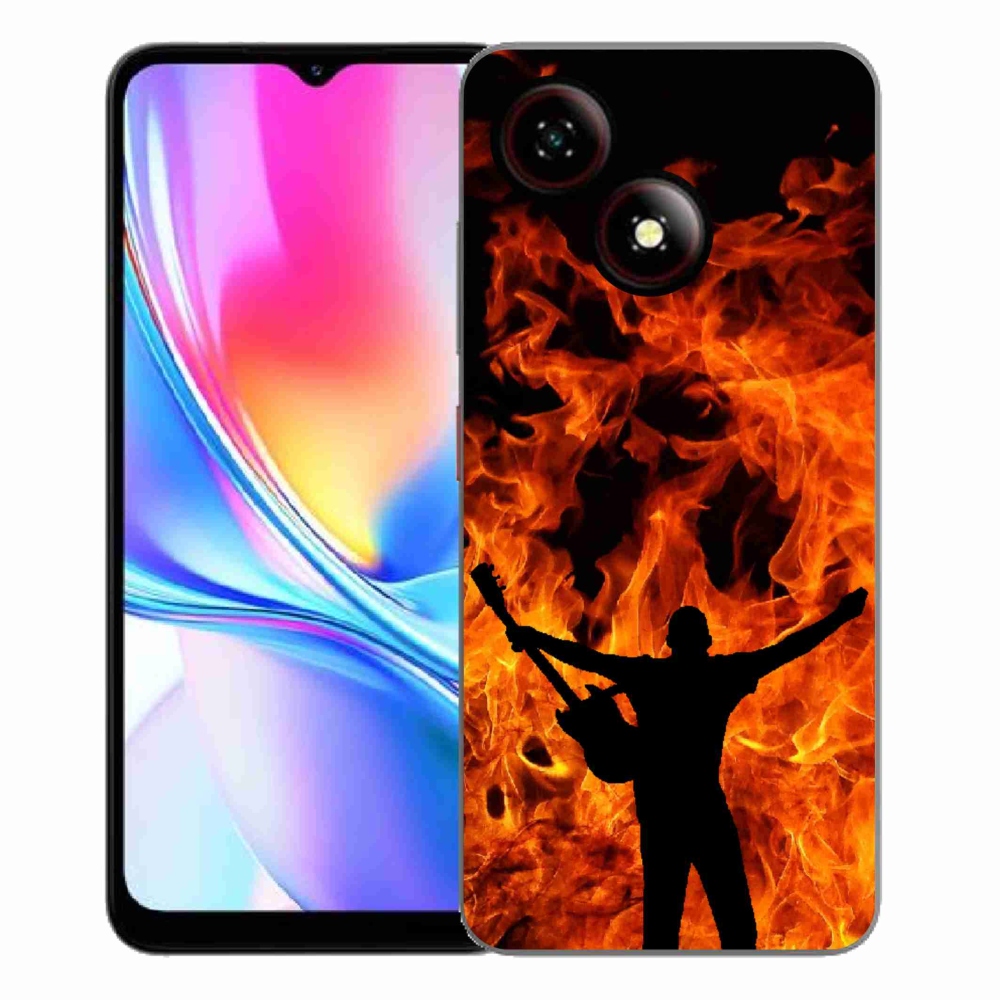 Gélový kryt mmCase na ZTE Blade A35E - muzikant a oheň