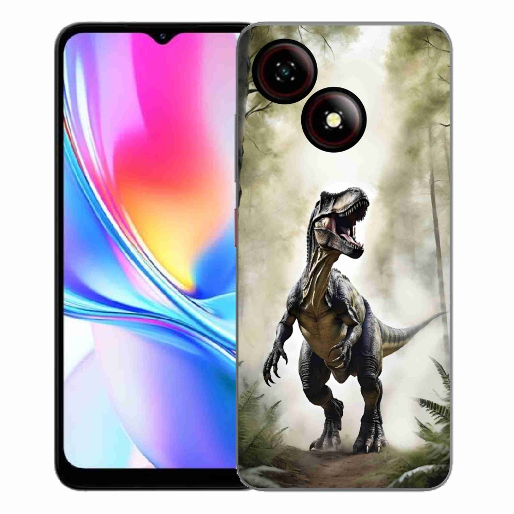 Gélový kryt mmCase na ZTE Blade A35E - naštvaný T-Rex