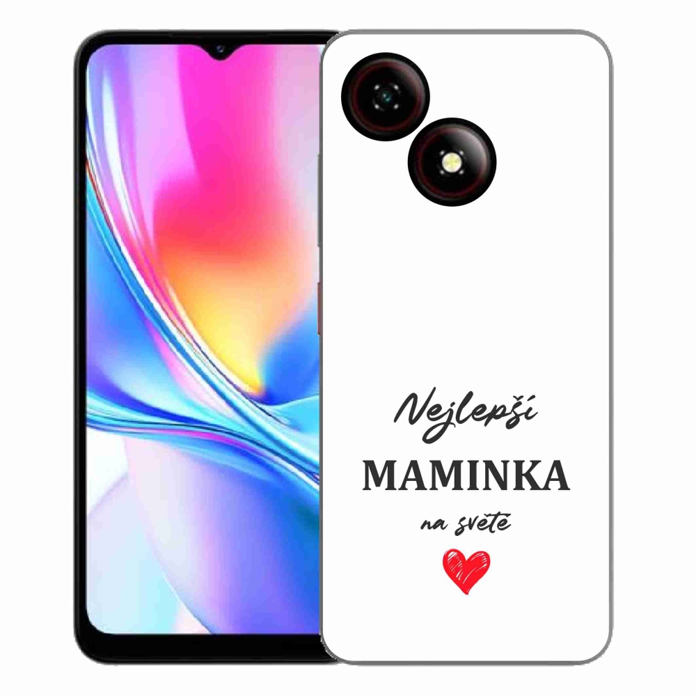 Gélový kryt mmCase na ZTE Blade A35E - najlepšia mamička 1 biele pozadie