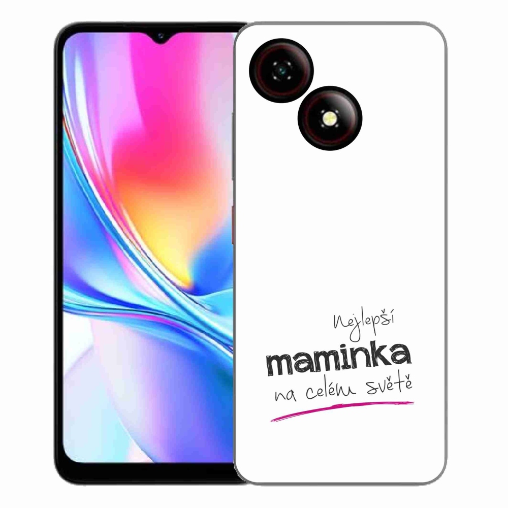 Gélový kryt mmCase na ZTE Blade A35E - najlepšia mamička 4 biele pozadie