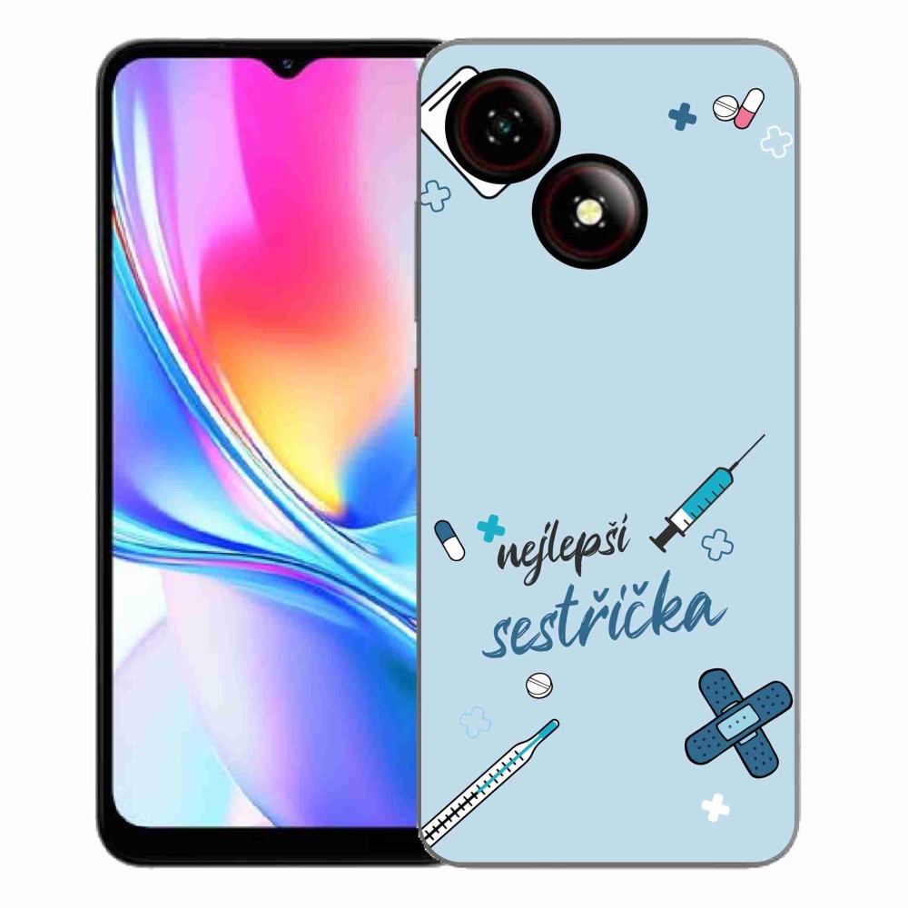 Gélový kryt mmCase na ZTE Blade A35E - najlepšia sestrička modré pozadie