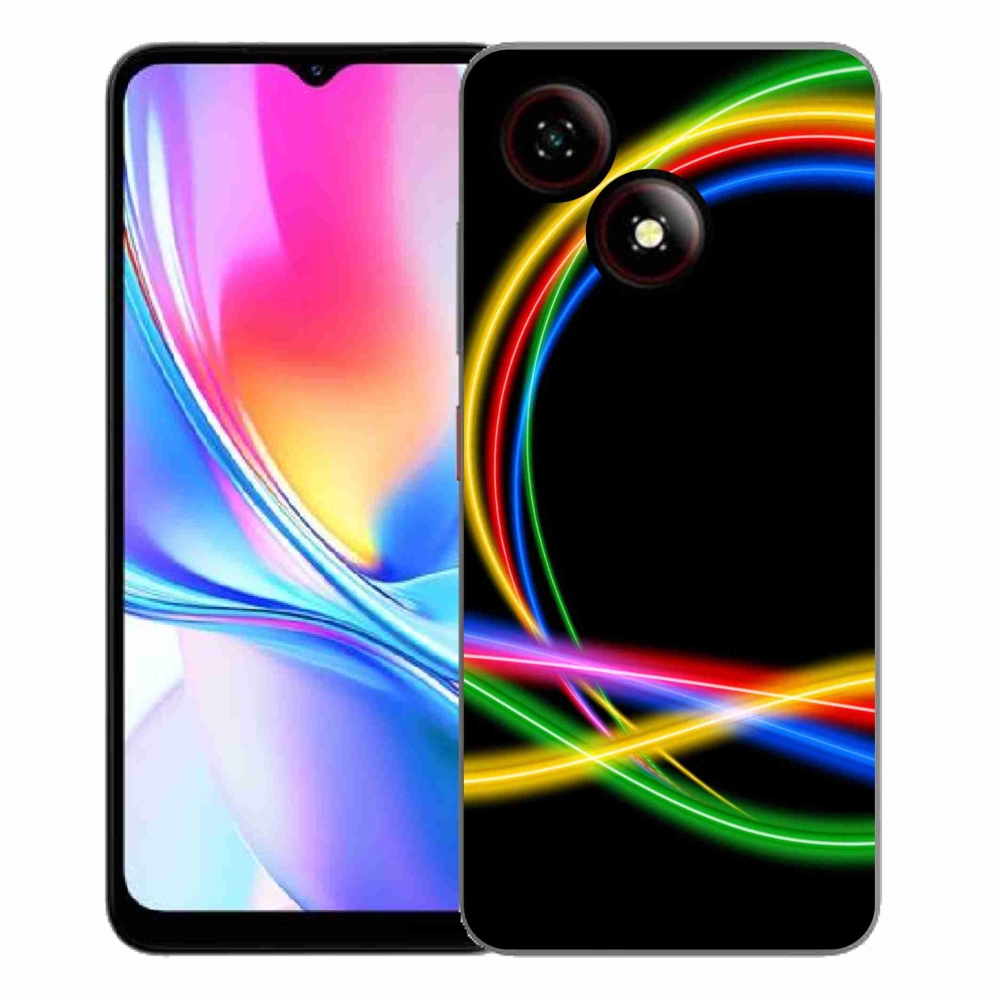 Gélový kryt mmCase na ZTE Blade A35E - neónové kruhy