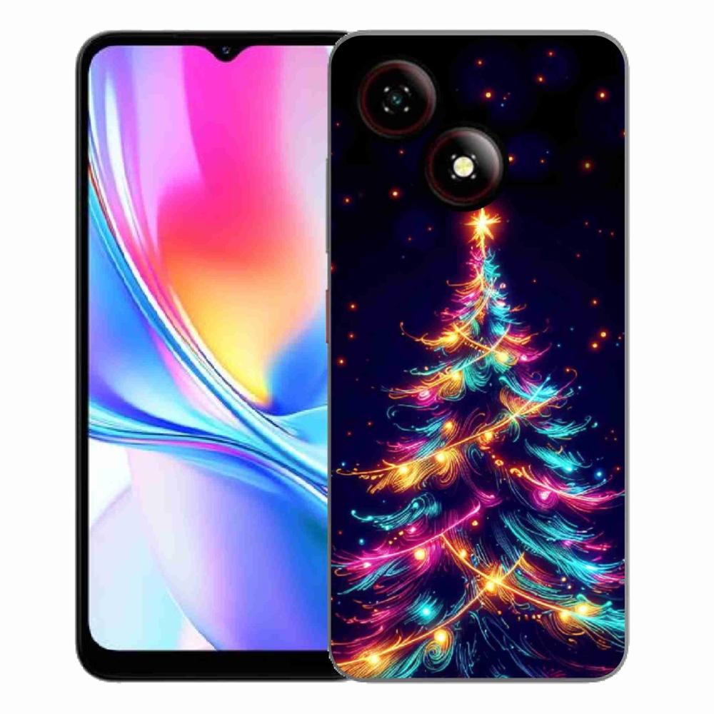 Gélový kryt mmCase na ZTE Blade A35E - neónový vianočný stromček