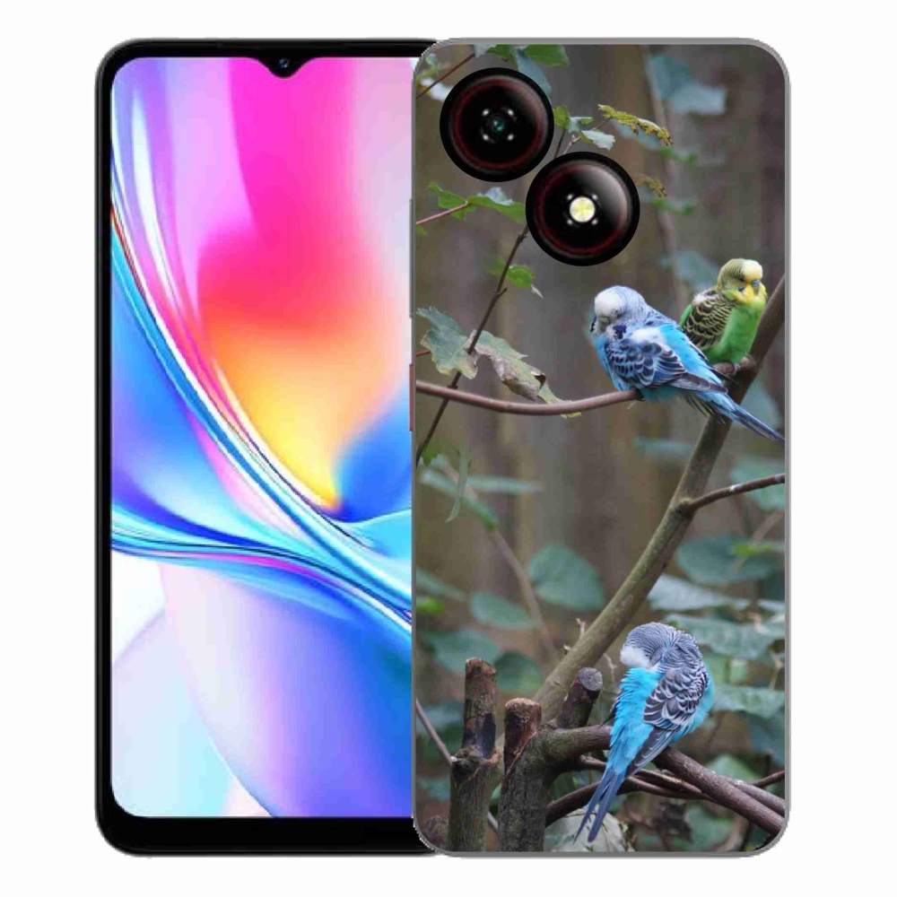 Gélový kryt mmCase na ZTE Blade A35E - papagáje na vetve
