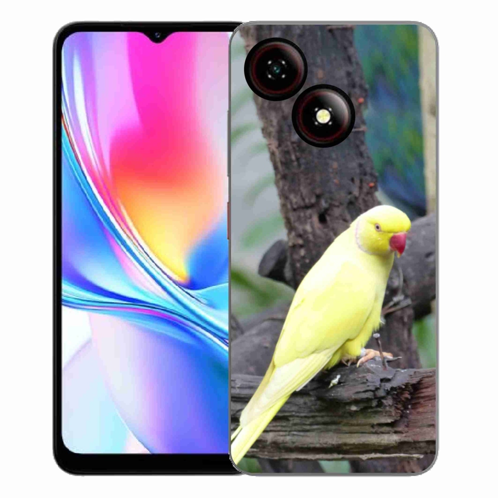 Gélový kryt mmCase na ZTE Blade A35E - papagáj alexander žltý