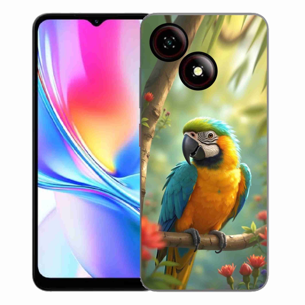 Gélový kryt mmCase na ZTE Blade A35E - papagáj ara modrožltá