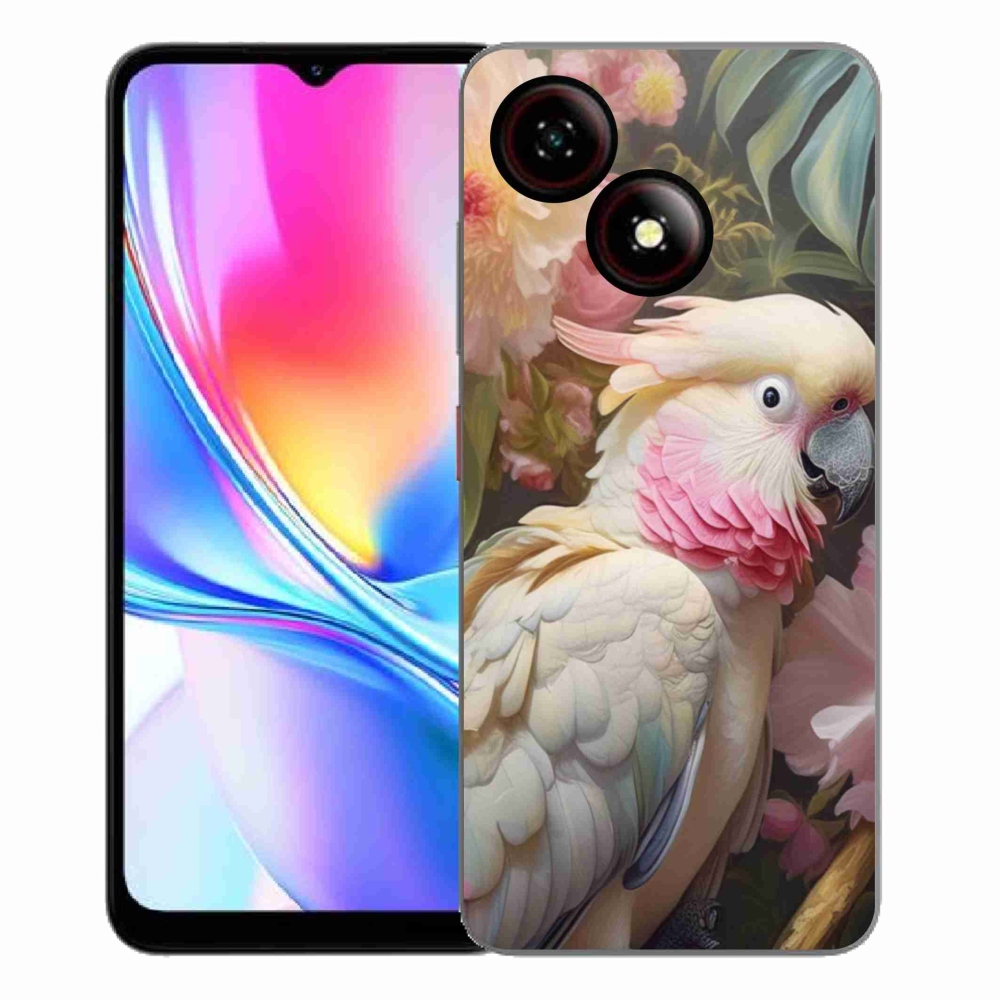 Gélový kryt mmCase na ZTE Blade A35E - papagáj kakadu ružový 2