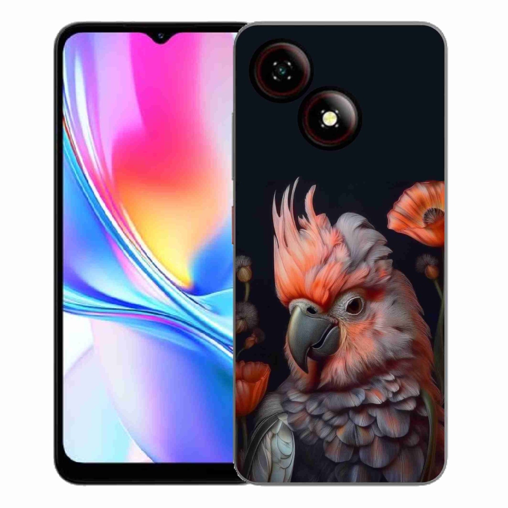 Gélový kryt mmCase na ZTE Blade A35E - papagáj kakadu vo farbách
