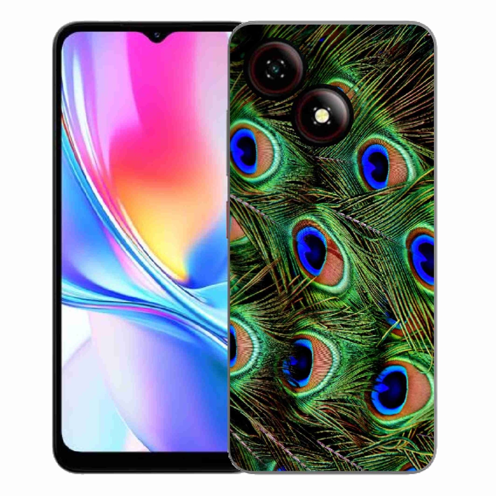 Gélový kryt mmCase na ZTE Blade A35E - pávie perie