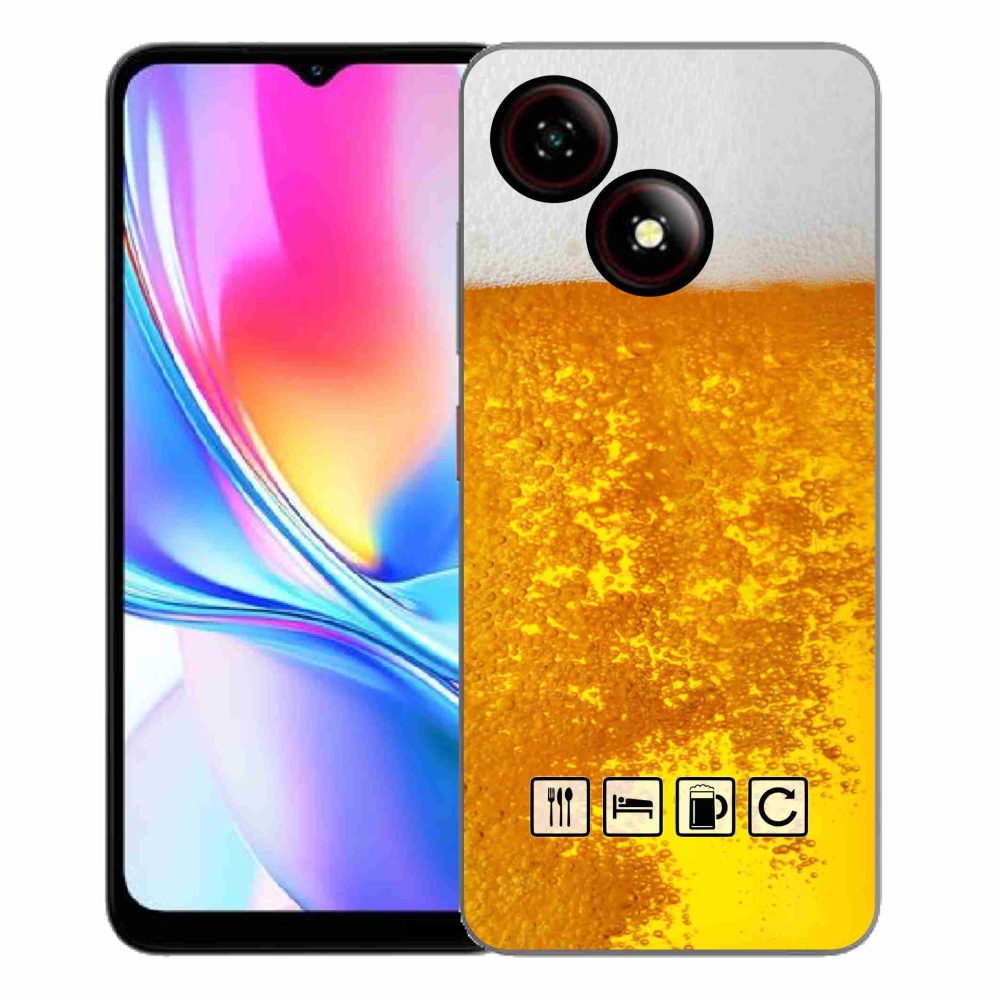 Gélový kryt mmCase na ZTE Blade A35E - pivný motív 3
