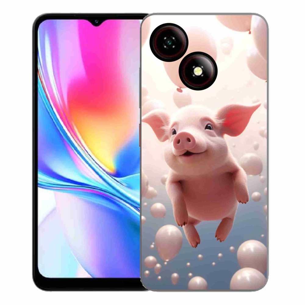 Gélový kryt mmCase na ZTE Blade A35E - prasiatko s balónikmi