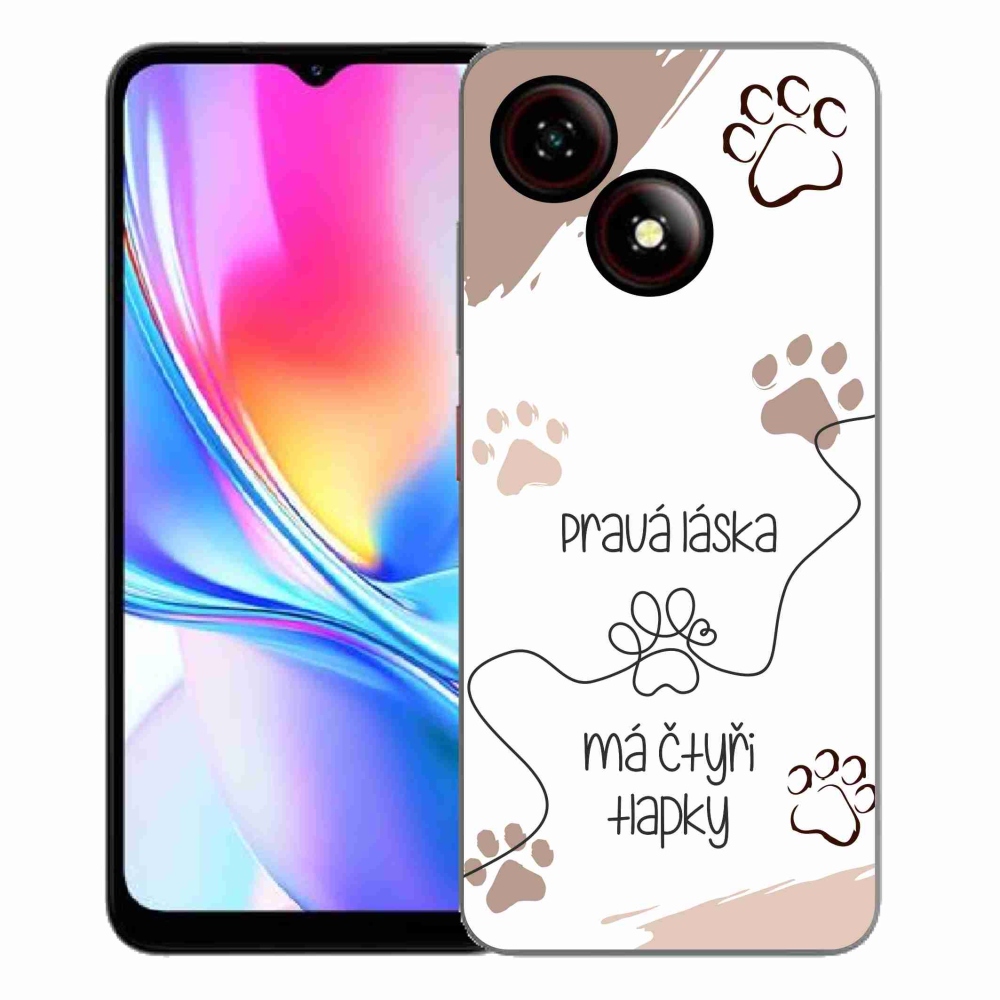 Gélový kryt mmCase na ZTE Blade A35E - psí motív 1 biele pozadie