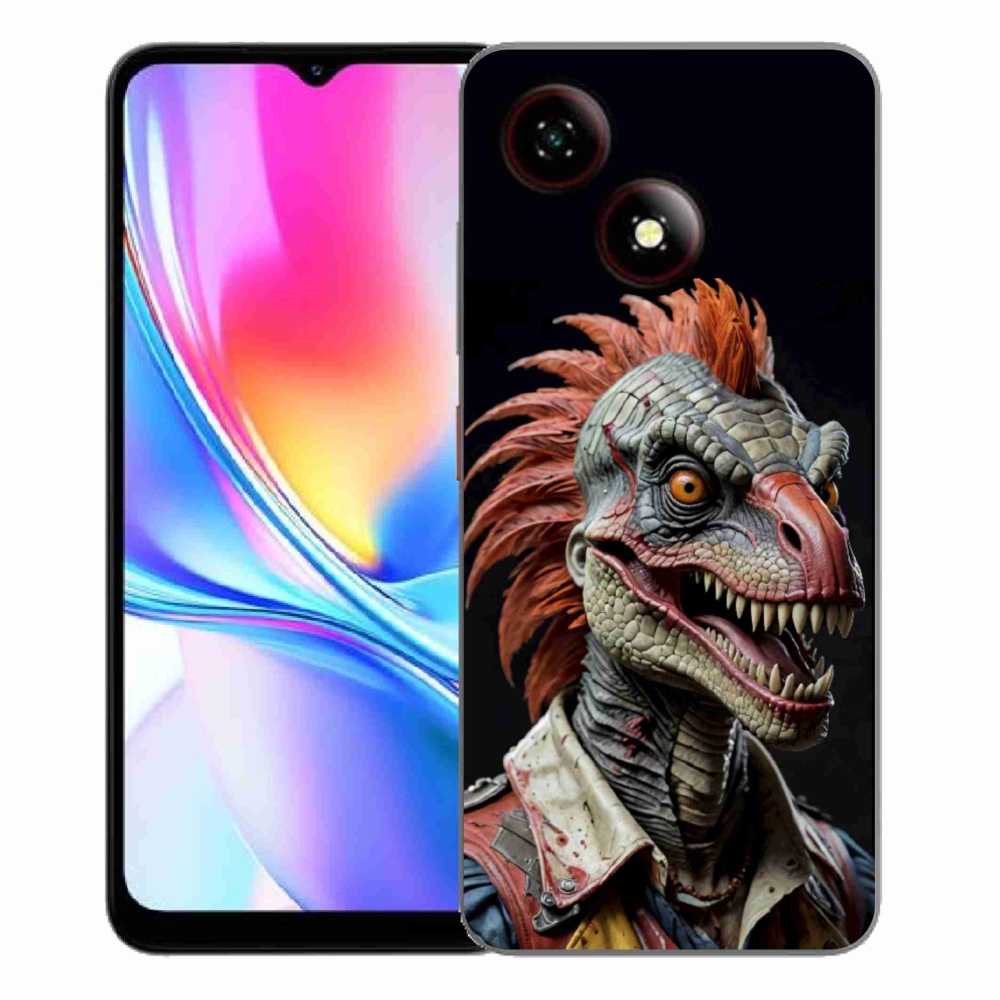 Gélový kryt mmCase na ZTE Blade A35E - punk dinosaurus