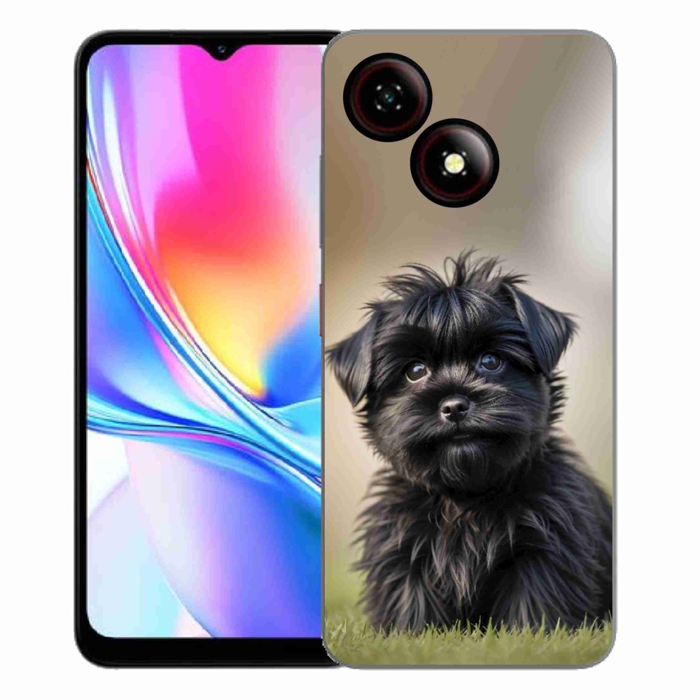 Gélový kryt mmCase na ZTE Blade A35E - roztomilý čierny psík