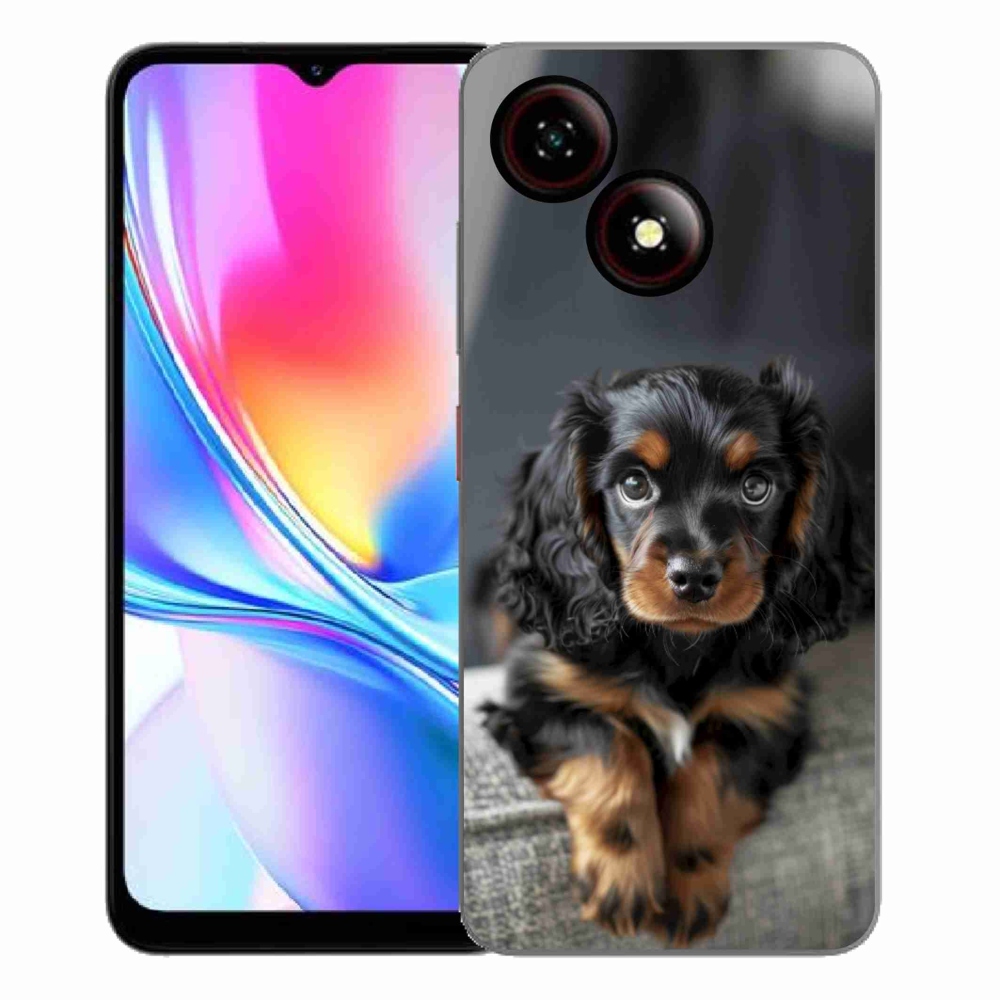 Gélový kryt mmCase na ZTE Blade A35E - roztomilý dlhosrstý jazvečík