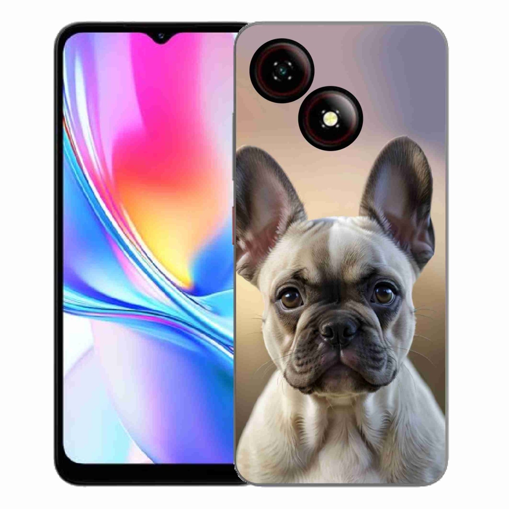 Gélový kryt mmCase na ZTE Blade A35E - roztomilý francúzsky buldoček