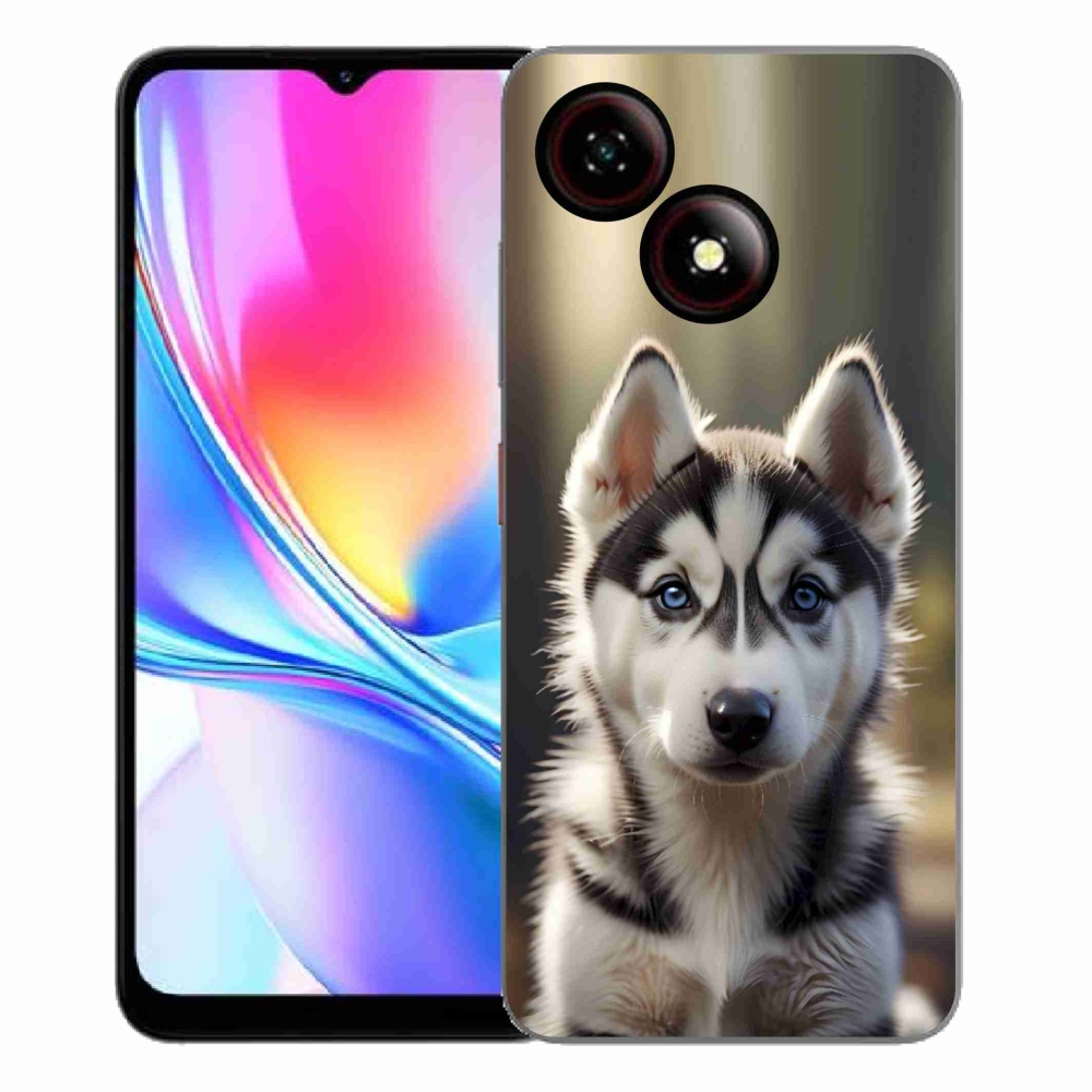 Gélový kryt mmCase na ZTE Blade A35E - roztomilý sibírsky husky
