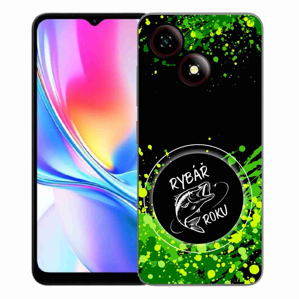 Gélový kryt mmCase na ZTE Blade A35E - rybár roku čierne pozadie