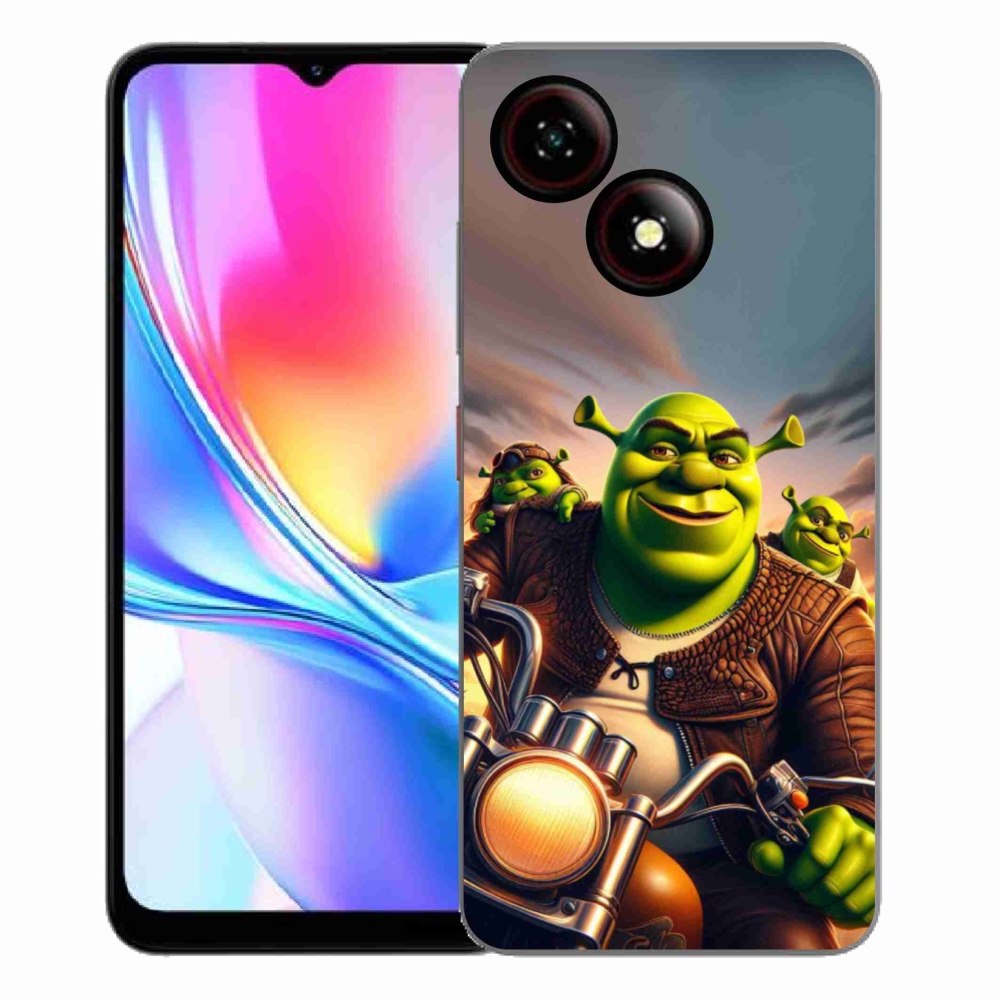Gélový kryt mmCase na ZTE Blade A35E - shrek na motorke