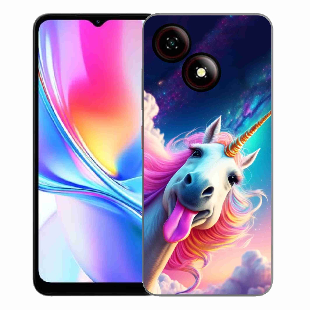 Gélový kryt mmCase na ZTE Blade A35E - šialený jednorožec