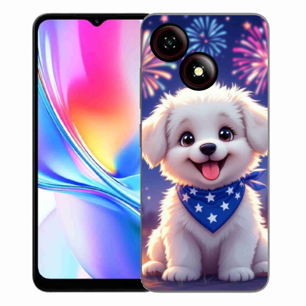Gélový kryt mmCase na ZTE Blade A35E - slávnostné šteňa