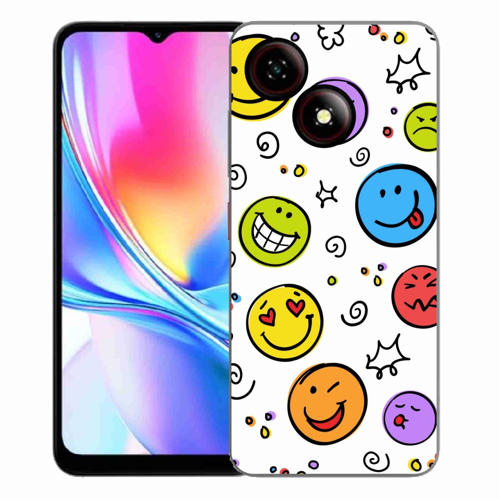 Gélový kryt mmCase na ZTE Blade A35E - smajlíci