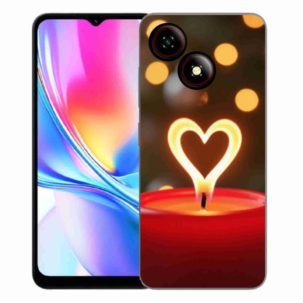 Gélový kryt mmCase na ZTE Blade A35E - srdce z plameňa