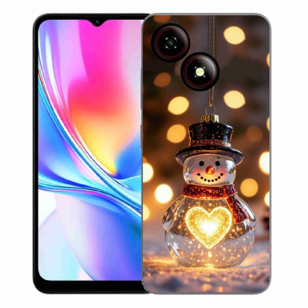 Gélový kryt mmCase na ZTE Blade A35E - svietiaci vianočný snehuliak