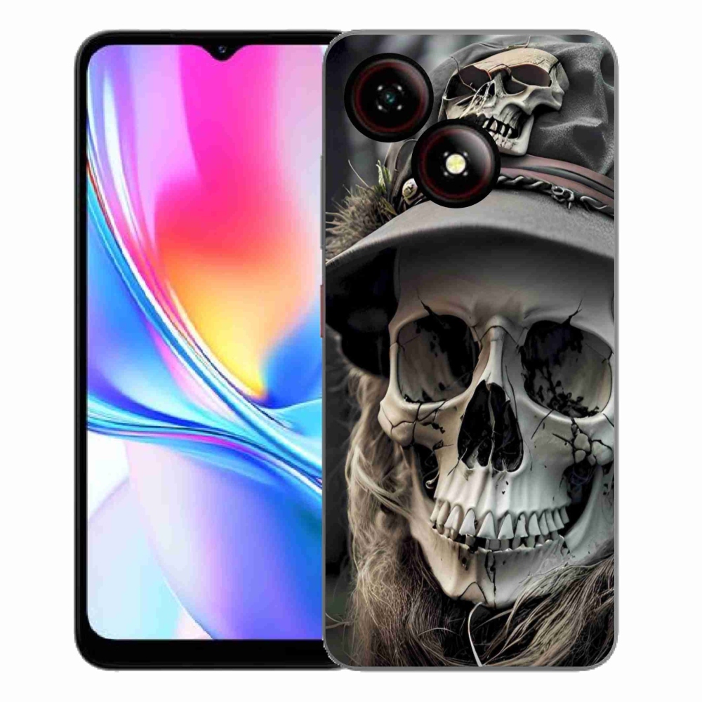 Gélový kryt mmCase na ZTE Blade A35E - temná lebka
