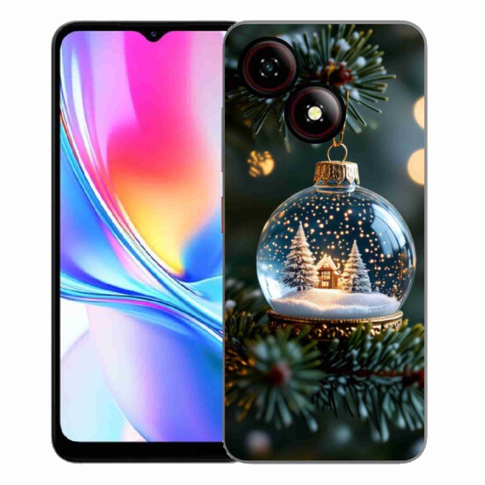 Gélový kryt mmCase na ZTE Blade A35E - vianočné gule 2