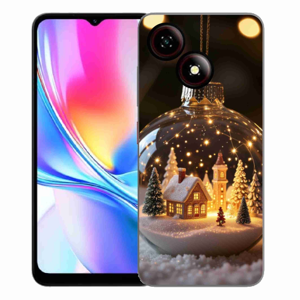 Gélový kryt mmCase na ZTE Blade A35E - vianočné gule 3