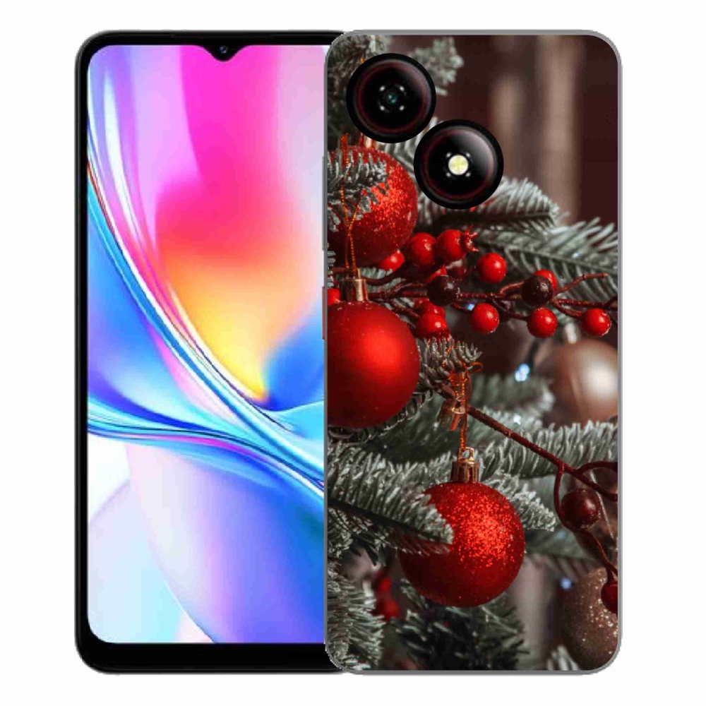Gélový kryt mmCase na ZTE Blade A35E - vianočné ozdoby 2