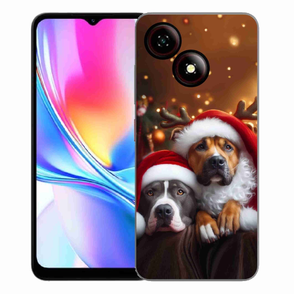 Gélový kryt mmCase na ZTE Blade A35E - vianočné psy