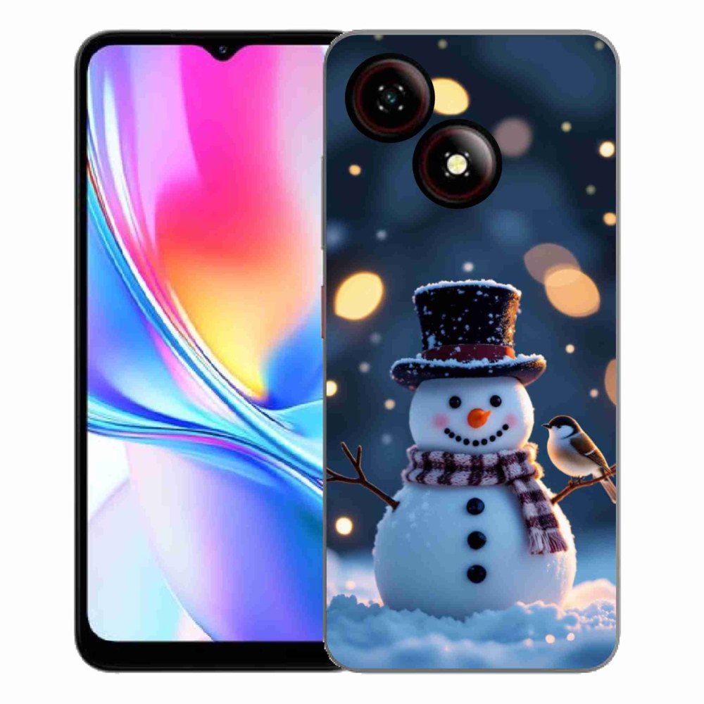 Gélový kryt mmCase na ZTE Blade A35E - vianočný snehuliak
