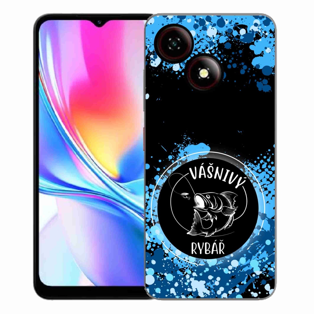 Gélový kryt mmCase na ZTE Blade A35E - vášnivý rybár čierne pozadie