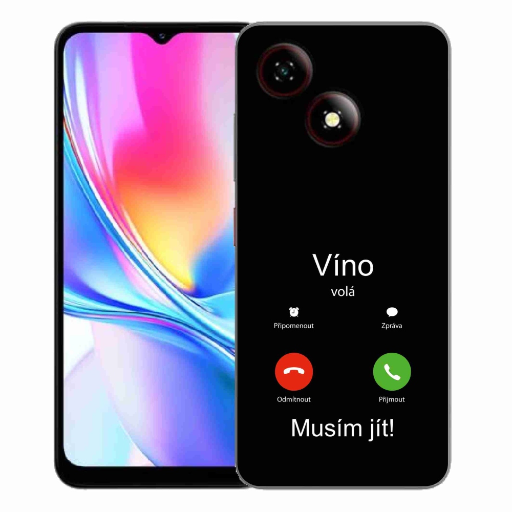 Gélový kryt mmCase na ZTE Blade A35E - víno volá čierne pozadie